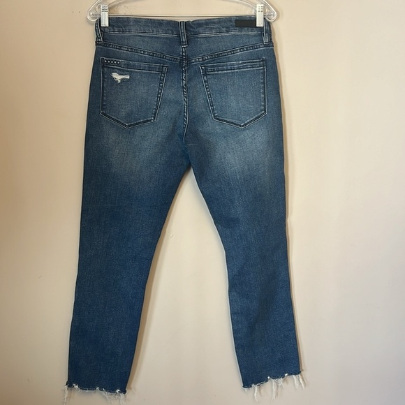 Blank NYC Girlfriend Distressed Beaded Crop Jeans size 27 - Picture 2 of 11